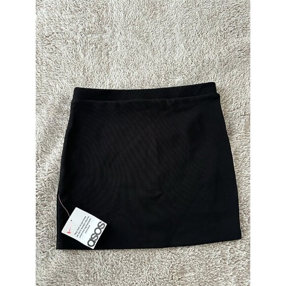 ASOS Design Women’s Black Mini Skirt Size Size Small New - Picture 5 of 9